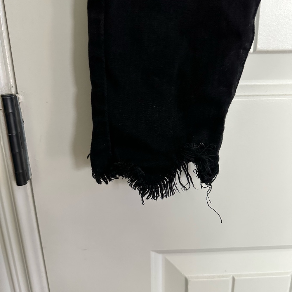 Encore Women's Black Distressed Ankle Jeans - Picture 3 of 5